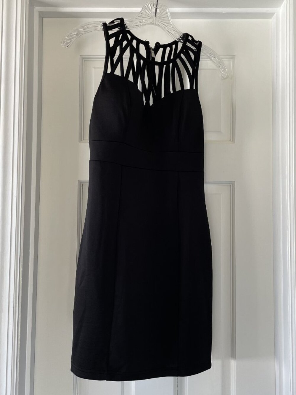 Alt. B Black Caged Neckline Mini Dress - Goth Bodycon Size Small